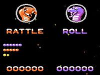 une photo d'Ã©cran de Snake Rattle n Roll sur Nintendo Nes